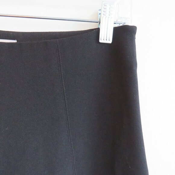 LVIR Split Hem Woven Straight Leg Pants in Black Office Minimalist - Size S - Picture 12 of 13